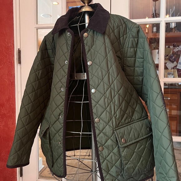 Girls Lands End Quilted Barn Coat - Picture 6 of 6